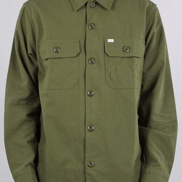 Obey Forest Green Shirt Jacket - Picture 2 of 11